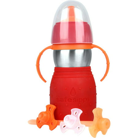 The Safe Sippy 2 2-in-1 Sippy Cup to Straw Bottle - Stainless