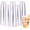 Clear-16oz-100, variant on 8 oz Clear Disposable Plastic Cups, Heavy-duty 100 Pack Clear Plastic Cups Tumblers for Wedding, Thanksgiving, Christmas, Halloween Party