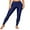 Blue-Scalloped Wasitband, variant on Charmo Swimming Pants for Women High Waisted Swim Pants Swim Leggings Swim Tights
