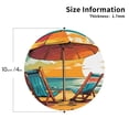 thumbnail image 3 of Fuzoiu Vintage Beach Sunset Print Leather Coasters Set,Drink Coasters Set of 6,for Tabletop Protection, Durable PVC Coasters,Home Décor and Housewarming Gift,Round Shape, 3 of 7