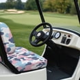 thumbnail image 3 of Garronmavis Pink & Blue Camouflage Golf Cart Seat Covers Accessories for All Seasons Lightweight Split Backrest Front Seat Cover Universal Fit Decor Accessiores, 3 of 6