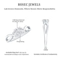 thumbnail image 6 of Rosec Jewels Lab Grown Diamond Heart Promise Ring for Women - Crossover Ring - EF-VS Quality - Ready to Gift for Valentines Day, 14K White Gold, US 9.00, 6 of 9