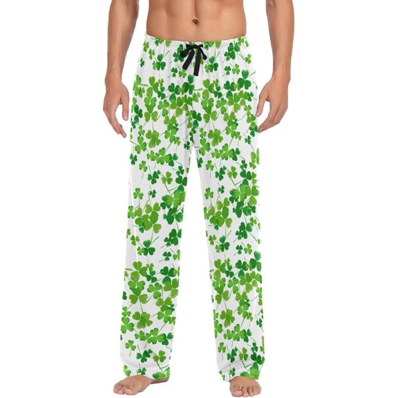 GZHJMY St. Patrick's Day Pajama Pants for Men, Lounge Pants Lightweight Men Pajama Bottoms with Drawstring Pockets, Christmas New Year Birthday Gifts, Medium