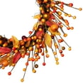 thumbnail image 5 of Northlight Berries and Apples with Foliage Twig Artificial Fall Harvest Wreath - 18", 5 of 11