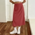 thumbnail image 5 of Gfyviroh Women's Midi Skirt No-Roll Waistband Casual High Waist Skirts Elegant A-Line Office Skirt for Women, 5 of 6