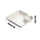 thumbnail image 3 of Bandeja para papas fritas con compartimentos para salsa | Plato de plástico ligero y duradero para dumplings, sushi y papas fritas | Bandeja apilable y fácil de limpiar para comidas informales y, 3 of 6