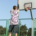 thumbnail image 5 of Naloa Orchids Flowers Basketball Jersey Reversible Men's Mesh Athletic Sports Shirts Training Practice S-4XLMedium, 5 of 6