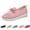 Pink, variant on longantii Orthopedic Shoes for Women Metal Chain Slip On Platform Tennis Sneakers Casual Mesh Breathable Low Top Flats Loafers Comfortable Lightweight Walking Shoes Black