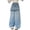 Light Blue, variant on shoper Jeans for Girl Fashion Casual Straight High Waisted Baggy Jeans Y2K Gradual Waist Skirted Patchwork Wide Leg Denim Pants Light Blue