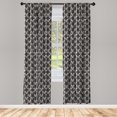 thumbnail image 3 of Ambesonne Octopus Curtains, Abstract Monsters Retro, Pair of 28"x84", Black and White, 3 of 5