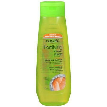 Equate Smooth & Shimmer Shampoo, Fortifying, 13 oz