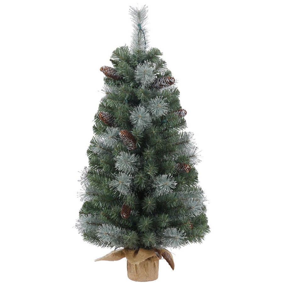Vickerman 24" Shasta Blue Mix Pine Artificial Christmas Tree, Unlit