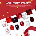 thumbnail image 4 of modelones Red Gel Nail Polish Set, 6 Colors 2026 Burgundy Bloody Wine Dark Red Jelly Pearl Glitter Gel Polish Silver Cat Eye Nail Polish with Liner Pen& Magnet& Wooden Stick LED Gift, 4 of 9