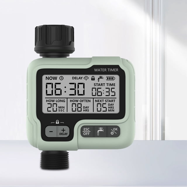 Temporizador automático de agua Pantalla grande Riego Temporizador de riego Uso al aire libre Wdftyju Libre de BPA