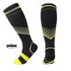 thumbnail image 1 of Medias de compresión para hombres y mujeres, venas varicosas, antifatiga, para vuelos y carreras, talla pequeña, color amarillo, 1 of 3