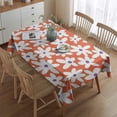 thumbnail image 2 of Orange Daisy Flower White Petals Pattern Rectangle Tablecloth 60"x84",Waterproof Polyester Rectangle Table Cloth, Wipeable Spillproof Polyester Tablecloth for Dining, Camping, Indoor and Outdoor, 2 of 5