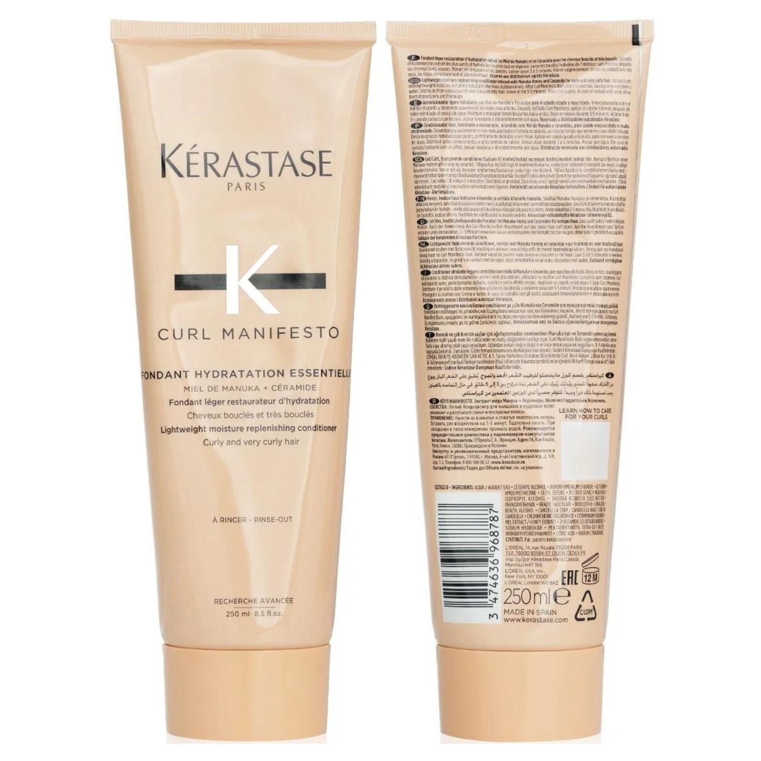 Kerastase Curl Manifesto Fondant Hydratation Essentielle Conditioner for Curly and very Curly Hair 8.5 oz