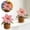 Pink-2Pcs, variant on 2Pcs Handmade Crochet Flower in Pot, Amigurumi Knitted Flower for Boho Home Decor, Cute Desk Accessory, Unique Gift for Her Mom Mother's Day Present