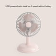 thumbnail image 5 of Retro Style USB Desk Fan Mini Table Fan 2 Speeds Angle Adjustable Fan for Home Office Car Outdoor Travel, 5 of 6