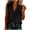 Black#v neck linen tank with pocket, variant on Womens Sleeveless V Neck Shirts Cotton Linen Oblique Button Decorate Blouse Loose Collared Work Tank Tops with Flap Pocket Gray,M