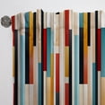 thumbnail image 3 of Designart "Bold Modern Stripes" Striped Room Darkening Curtain Panel, 3 of 6