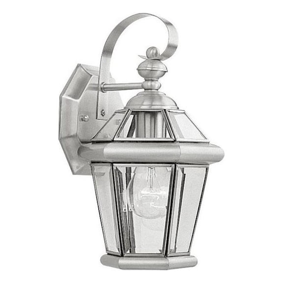 Beaumont Lane Outdoor Wall Lantern in Brushed Nickel