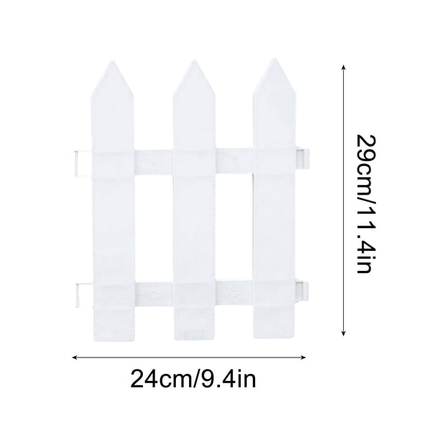 Interlocking PVC Plastic Garden Fence Panel Durable Edging for Vegetable Patches, Flower Beds, Lawn Borders & Pet Containment, Rustproof Outdoor Landscape Barrier
