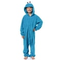 thumbnail image 2 of Sesame Street Unisex Kids' Character Hooded Union Suit Kigurumi Fleece Pajama - Cookie Monster Elmo Big Bird Oscar Grover, 2 of 7