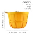 thumbnail image 6 of Cornucopia Brands Round Wooden Baskets (2-Pack, Gold); Wood Fruit Buckets w/ Handle, 4-Quart Capacity; 6.1 Inch Tall by 8 Inch Diameter, 6 of 10