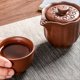 thumbnail image 3 of 200ml Authentic Purple Clay Teapot Gaiwan Anti-Hot Tea Set Orange&Red, 3 of 5