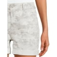 thumbnail image 5 of Time and Tru Women's Mid Rise Frayed Hem 4" Denim Short, 5 of 5