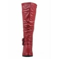 thumbnail image 2 of Coco-20 Women's Fashion Buckles Low Heel Round Toe Zipper Knee High Riding Boots, 2 of 3
