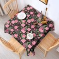thumbnail image 2 of Pioneer Flower Floral Print Pattern Square Tablecloth, Waterproof Wipeable Spillproof Washable Table Cover for Home Kitchen Party Decor, 60"x60", 2 of 6