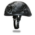 thumbnail image 6 of DAYTONA Novelty Skull Cap 1/2 Half Motorcycle Helmet 35 Styles NON DOT XS-XXL, 6 of 6