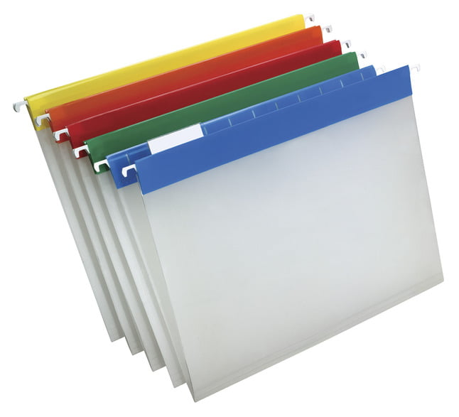 1/5 Tab Pendaflex 55708 Poly Hanging File Folders Assorted Colors Box of 25 Letter 