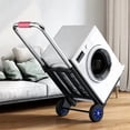 thumbnail image 6 of Luggage Trolley Cart Multi Purpose with 3 Elastic Ropes Adjustable Folding Hand Truck for Outdoor Travel Grocery Moving, 6 of 7