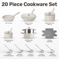 thumbnail image 2 of Granitestone 20 Pc Pots and Pans Set Non Stick Cookware Set with Steamer, Cooking Utensils and Pad Protectors, Stay Cool Handles, Oven and Dishwasher Safe, 2 of 10