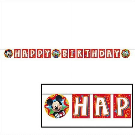 Mickey Mouse Clubhouse Plastic Banner (Happy Birthday)