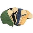thumbnail image 4 of Winter Warm Ski Hat Snow Caps Earflap Bonnet Russian Ushanka Trapper Bomber Hats NAVY BLUE, 4 of 8