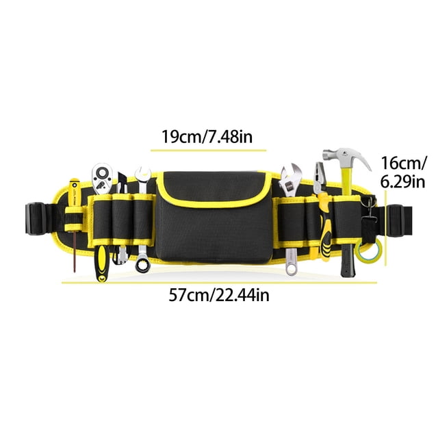 Valentine's Day D茅cor Multi-functional Cloth Tool Waist Bag, Thickened Electrician Tool Waist Pack
