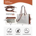 thumbnail image 4 of Bolsa para portátil LOVEVOOK de 15.6 pulgadas de piel sintética impermeable para mujer, 4 of 8