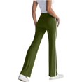 thumbnail image 2 of HXWCHs Women's Casual Wide Leg Sweatpants WITH Drawstring Elastic Waistband Comfortable Solid Color Trousers for Everyday Wear S Army Green, 2 of 8