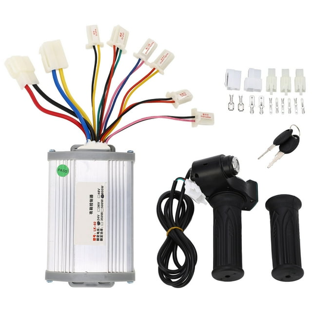 Juego de llaves de agarre del acelerador de bicicleta, kit de controlador modificado para bicicleta eléctrica con motor cepillado de 24 V y 800 W con kit de controlador de motor cepillado Características líderes en su clase