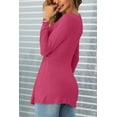thumbnail image 3 of Sherrylily Women V-Neck Front Knotted Blouse Shirt Long Sleeve Elegant Casual T-Shirt Pullover Tops, 3 of 4