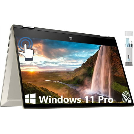 HP Pavilion x360 2-in-1 Laptop, 14" FHD Micro-Edge Touchscreen, Intel Core i5-1135G7(Beats i7-1065G7), 16GB RAM, 1TB SSD, Intel Iris Xe Graphics, Wi-Fi, Bluetooth, Fingerprint Reader, Windows 11 Pro