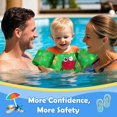 thumbnail image 4 of MoKo Toddler Swim Vest for Kid Boys Girls 20-50 lbs, Swim Arm Band with Whistle and Double Security Buckle Floaties, Green Crab, 4 of 6