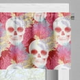 thumbnail image 5 of Ambesonne Abstract Art Valance & Curtain, Skull and Corals, 55"x45", Multicolor, 5 of 6