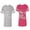 Men Heather / Women Pink, variant on He She Is Mine Matching Couple Cotton Jerseys (Men Heather / Women Black) (Men S / Women S)