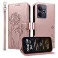 thumbnail image 2 of Wallet Case for OPPO Realme 14 5G, Kickstand and 3 Card Slots, Shockproof and Scratch Resistant, Rose Gold, 2 of 15