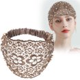 thumbnail image 1 of Elegant Floral Beaded Wide Headbands Fashionable Hair Accessories Plums Blossoms Hollow Hair Bands With Wide Edges Non-slip Headband For Women, 1 of 6